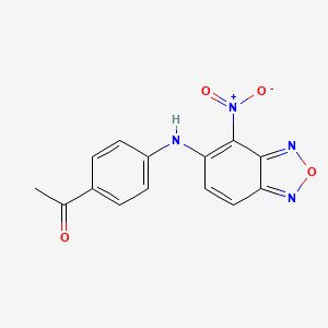 molecular formula C14H10N4O4 B5125657 1-{4-[(4-nitro-2,1,3-benzoxadiazol-5-yl)amino]phenyl}ethanone 