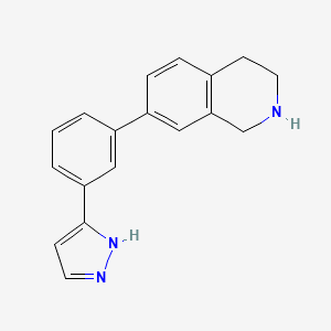 molecular formula C18H17N3 B5125670 7-[3-(1H-pyrazol-3-yl)phenyl]-1,2,3,4-tetrahydroisoquinoline trifluoroacetate 