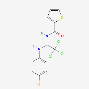 molecular formula C13H10BrCl3N2OS B5125676 N-{1-[(4-bromophenyl)amino]-2,2,2-trichloroethyl}-2-thiophenecarboxamide 