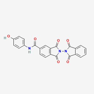 molecular formula C23H13N3O6 B5125681 N-(4-hydroxyphenyl)-1,1',3,3'-tetraoxo-1,1',3,3'-tetrahydro-2,2'-biisoindole-5-carboxamide 