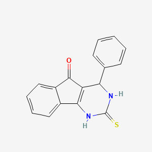 molecular formula C17H12N2OS B5125696 4-phenyl-2-thioxo-1,2,3,4-tetrahydro-5H-indeno[1,2-d]pyrimidin-5-one 