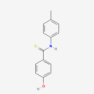 molecular formula C14H13NOS B5125700 4-hydroxy-N-(4-methylphenyl)benzenecarbothioamide 
