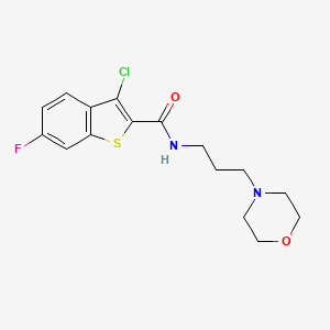 molecular formula C16H18ClFN2O2S B5125704 3-chloro-6-fluoro-N-[3-(4-morpholinyl)propyl]-1-benzothiophene-2-carboxamide 