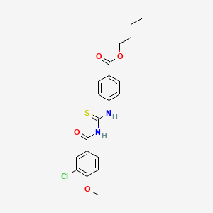 butyl 4-({[(3-chloro-4-methoxybenzoyl)amino]carbonothioyl}amino)benzoate