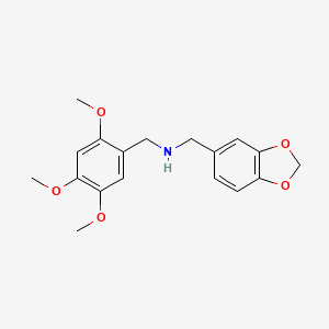 molecular formula C18H21NO5 B5125727 (1,3-benzodioxol-5-ylmethyl)(2,4,5-trimethoxybenzyl)amine 