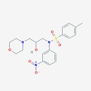 molecular formula C20H25N3O6S B5125728 N-[2-hydroxy-3-(4-morpholinyl)propyl]-4-methyl-N-(3-nitrophenyl)benzenesulfonamide 