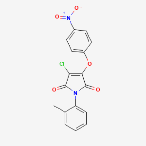 3-chloro-1-(2-methylphenyl)-4-(4-nitrophenoxy)-1H-pyrrole-2,5-dione
