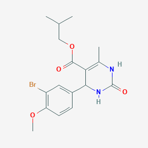 molecular formula C17H21BrN2O4 B5125747 isobutyl 4-(3-bromo-4-methoxyphenyl)-6-methyl-2-oxo-1,2,3,4-tetrahydro-5-pyrimidinecarboxylate CAS No. 5478-85-3