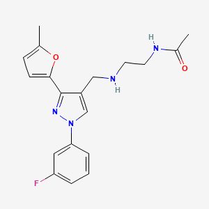 N-[2-({[1-(3-fluorophenyl)-3-(5-methyl-2-furyl)-1H-pyrazol-4-yl]methyl}amino)ethyl]acetamide
