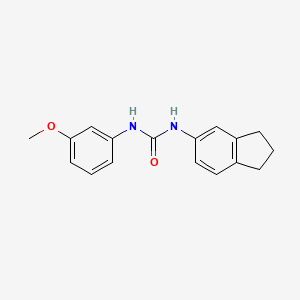 molecular formula C17H18N2O2 B5125767 N-(2,3-dihydro-1H-inden-5-yl)-N'-(3-methoxyphenyl)urea 