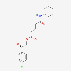 molecular formula C19H24ClNO4 B5125773 2-(4-chlorophenyl)-2-oxoethyl 5-(cyclohexylamino)-5-oxopentanoate 