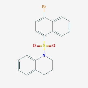 molecular formula C19H16BrNO2S B5125783 1-[(4-bromo-1-naphthyl)sulfonyl]-1,2,3,4-tetrahydroquinoline 