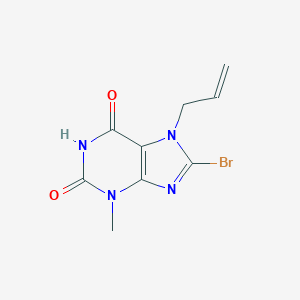 molecular formula C9H9BrN4O2 B512581 8-Bromo-3-methyl-7-prop-2-enylpurine-2,6-dione CAS No. 300716-99-8