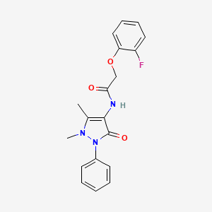 molecular formula C19H18FN3O3 B5125841 N-(1,5-dimethyl-3-oxo-2-phenyl-2,3-dihydro-1H-pyrazol-4-yl)-2-(2-fluorophenoxy)acetamide 