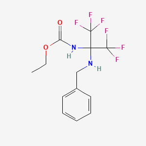ethyl [1-(benzylamino)-2,2,2-trifluoro-1-(trifluoromethyl)ethyl]carbamate