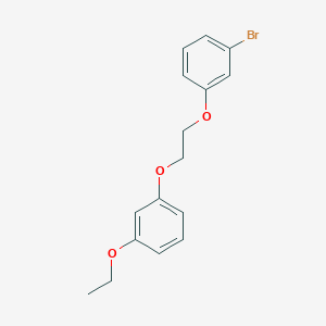molecular formula C16H17BrO3 B5125852 1-bromo-3-[2-(3-ethoxyphenoxy)ethoxy]benzene 