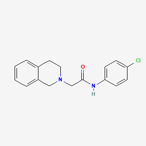 molecular formula C17H17ClN2O B5125878 N-(4-chlorophenyl)-2-(3,4-dihydro-2(1H)-isoquinolinyl)acetamide CAS No. 89474-23-7