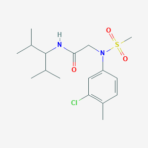 molecular formula C17H27ClN2O3S B5125923 N~2~-(3-chloro-4-methylphenyl)-N~1~-(1-isopropyl-2-methylpropyl)-N~2~-(methylsulfonyl)glycinamide 