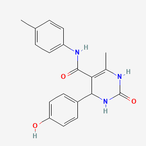 molecular formula C19H19N3O3 B5125925 4-(4-hydroxyphenyl)-6-methyl-N-(4-methylphenyl)-2-oxo-1,2,3,4-tetrahydro-5-pyrimidinecarboxamide 