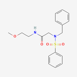 molecular formula C18H22N2O4S B5125939 N~2~-benzyl-N~1~-(2-methoxyethyl)-N~2~-(phenylsulfonyl)glycinamide 