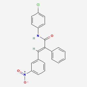 molecular formula C21H15ClN2O3 B5125946 N-(4-chlorophenyl)-3-(3-nitrophenyl)-2-phenylacrylamide 