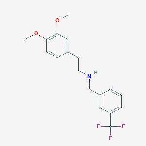 molecular formula C18H20F3NO2 B5125965 2-(3,4-dimethoxyphenyl)-N-[3-(trifluoromethyl)benzyl]ethanamine 