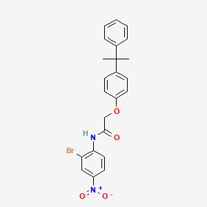 molecular formula C23H21BrN2O4 B5125966 N-(2-bromo-4-nitrophenyl)-2-[4-(1-methyl-1-phenylethyl)phenoxy]acetamide 