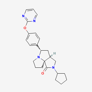 (3aS*,5S*,9aS*)-2-cyclopentyl-5-[4-(2-pyrimidinyloxy)phenyl]hexahydro-7H-pyrrolo[3,4-g]pyrrolizin-1(2H)-one