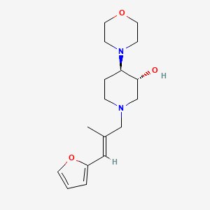 molecular formula C17H26N2O3 B5126012 (3R*,4R*)-1-[(2E)-3-(2-furyl)-2-methyl-2-propen-1-yl]-4-(4-morpholinyl)-3-piperidinol 