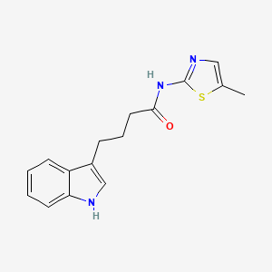molecular formula C16H17N3OS B5126025 4-(1H-indol-3-yl)-N-(5-methyl-1,3-thiazol-2-yl)butanamide 