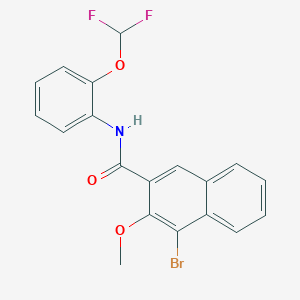 molecular formula C19H14BrF2NO3 B5126033 4-bromo-N-[2-(difluoromethoxy)phenyl]-3-methoxy-2-naphthamide 