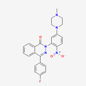 molecular formula C25H22FN5O3 B5126035 4-(4-fluorophenyl)-2-[5-(4-methyl-1-piperazinyl)-2-nitrophenyl]-1(2H)-phthalazinone 