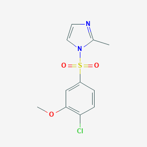 molecular formula C11H11ClN2O3S B512604 1-(4-Chloro-3-methoxyphenyl)sulfonyl-2-methylimidazole CAS No. 459422-32-3