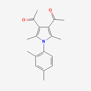 molecular formula C18H21NO2 B5126056 1,1'-[1-(2,4-dimethylphenyl)-2,5-dimethyl-1H-pyrrole-3,4-diyl]diethanone 