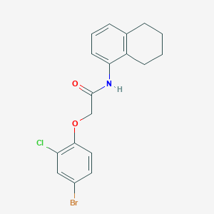 molecular formula C18H17BrClNO2 B5126060 2-(4-bromo-2-chlorophenoxy)-N-(5,6,7,8-tetrahydro-1-naphthalenyl)acetamide 