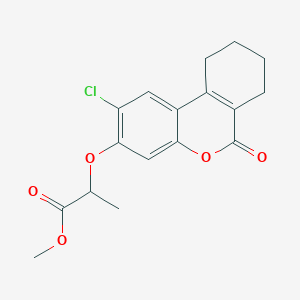 molecular formula C17H17ClO5 B5126064 methyl 2-[(2-chloro-6-oxo-7,8,9,10-tetrahydro-6H-benzo[c]chromen-3-yl)oxy]propanoate 