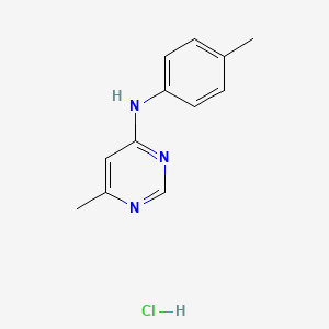 molecular formula C12H14ClN3 B5126088 6-methyl-N-(4-methylphenyl)-4-pyrimidinamine hydrochloride 
