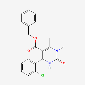 molecular formula C20H19ClN2O3 B5126112 benzyl 4-(2-chlorophenyl)-1,6-dimethyl-2-oxo-1,2,3,4-tetrahydro-5-pyrimidinecarboxylate 
