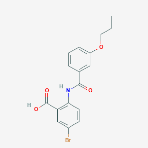 molecular formula C17H16BrNO4 B5126125 5-bromo-2-[(3-propoxybenzoyl)amino]benzoic acid 