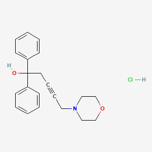 molecular formula C21H24ClNO2 B5126143 5-(4-morpholinyl)-1,1-diphenyl-3-pentyn-1-ol hydrochloride 
