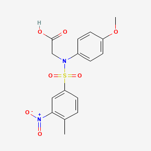 molecular formula C16H16N2O7S B5126149 N-(4-methoxyphenyl)-N-[(4-methyl-3-nitrophenyl)sulfonyl]glycine 