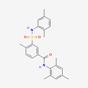 molecular formula C25H28N2O3S B5126156 3-{[(2,5-dimethylphenyl)amino]sulfonyl}-N-mesityl-4-methylbenzamide 