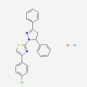 4-(4-chlorophenyl)-2-(3,5-diphenyl-4,5-dihydro-1H-pyrazol-1-yl)-1,3-thiazole hydrobromide