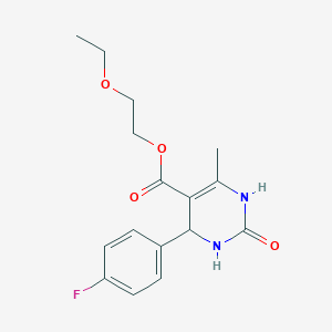 2-ethoxyethyl 4-(4-fluorophenyl)-6-methyl-2-oxo-1,2,3,4-tetrahydro-5-pyrimidinecarboxylate