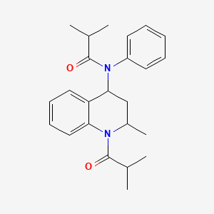 molecular formula C24H30N2O2 B5126174 N-(1-isobutyryl-2-methyl-1,2,3,4-tetrahydro-4-quinolinyl)-2-methyl-N-phenylpropanamide 