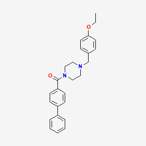 molecular formula C26H28N2O2 B5126180 1-(4-biphenylylcarbonyl)-4-(4-ethoxybenzyl)piperazine 