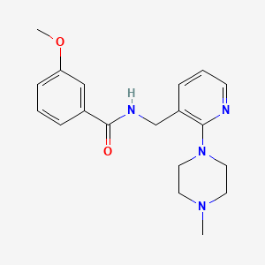 molecular formula C19H24N4O2 B5126186 3-methoxy-N-{[2-(4-methyl-1-piperazinyl)-3-pyridinyl]methyl}benzamide 