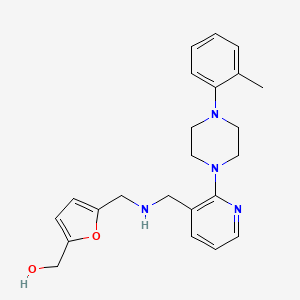 molecular formula C23H28N4O2 B5126192 (5-{[({2-[4-(2-methylphenyl)-1-piperazinyl]-3-pyridinyl}methyl)amino]methyl}-2-furyl)methanol 