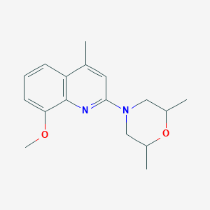 2-(2,6-dimethyl-4-morpholinyl)-8-methoxy-4-methylquinoline