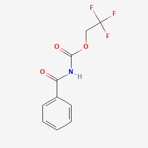 molecular formula C10H8F3NO3 B5126216 2,2,2-trifluoroethyl N-benzoylcarbamate 